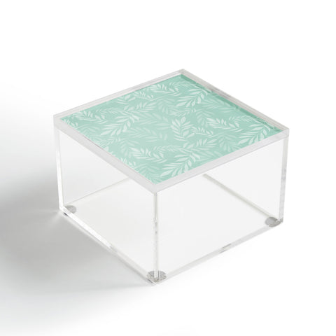 The Optimist Light Green Leaves Acrylic Box