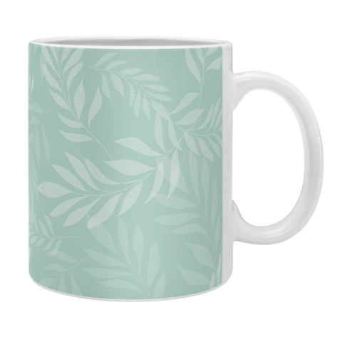 The Optimist Light Green Leaves Coffee Mug