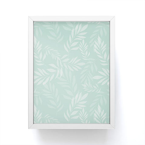 The Optimist Light Green Leaves Framed Mini Art Print