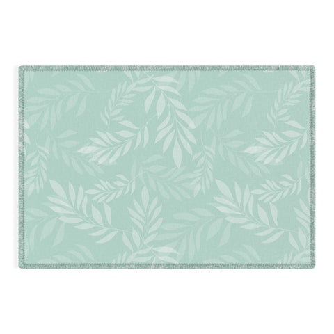 The Optimist Light Green Leaves Outdoor Rug