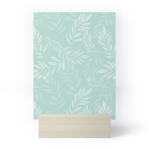 The Optimist Light Green Leaves Mini Art Print