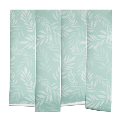 The Optimist Light Green Leaves Wall Mural
