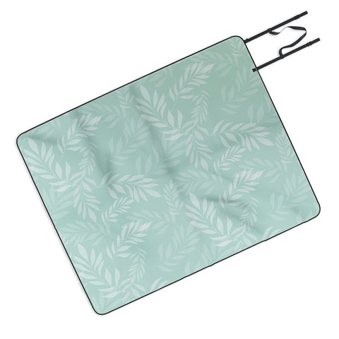 The Optimist Light Green Leaves Picnic Blanket