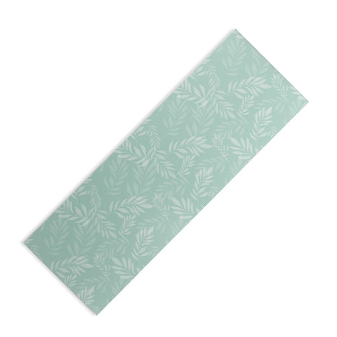 The Optimist Light Green Leaves Yoga Mat