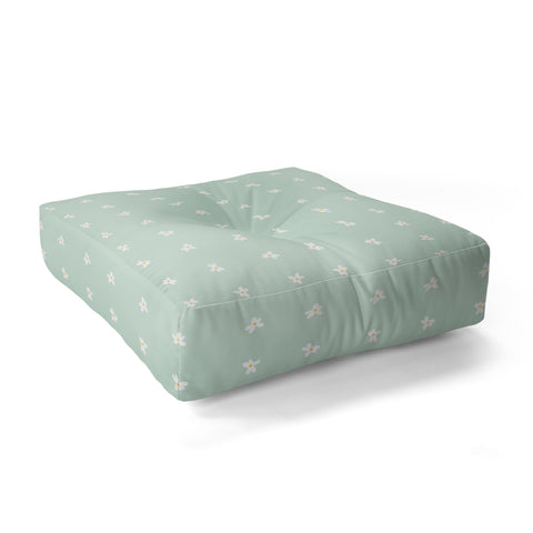 The Optimist Little Daisies In a Row Floor Pillow Square