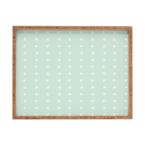 The Optimist Little Daisies In a Row Rectangular Tray