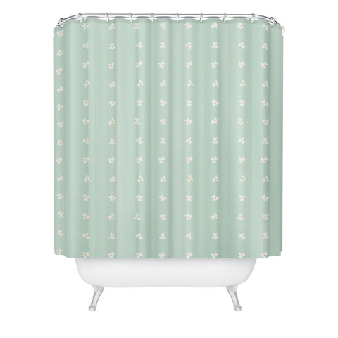 The Optimist Little Daisies In a Row Shower Curtain
