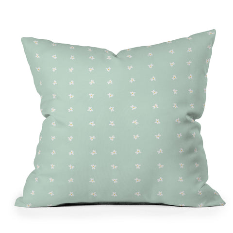 The Optimist Little Daisies In a Row Throw Pillow