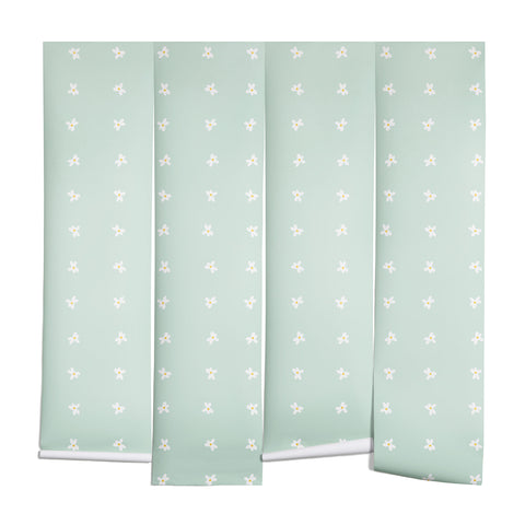 The Optimist Little Daisies In a Row Wall Mural