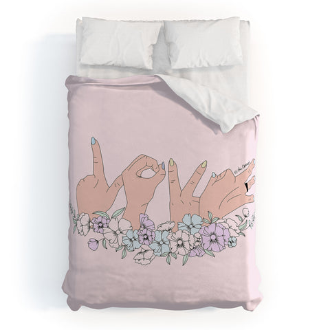The Optimist Love is LOVE Duvet Cover
