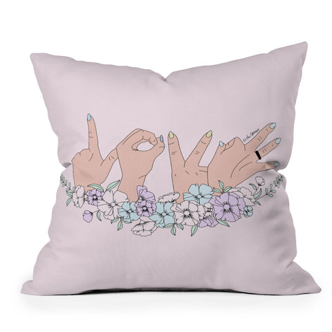 The Optimist Love is LOVE Throw Pillow