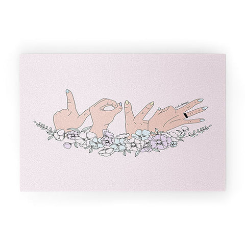 The Optimist Love is LOVE Welcome Mat