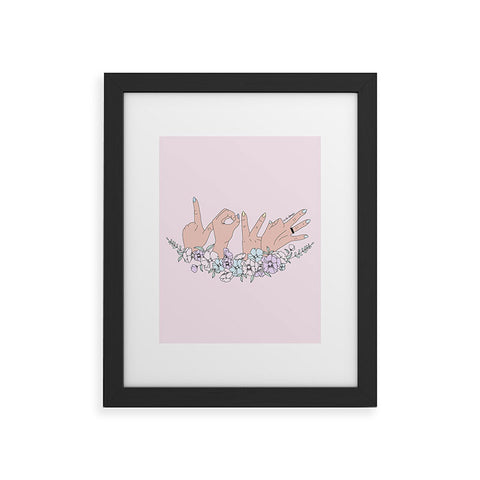 The Optimist Love is LOVE Framed Art Print