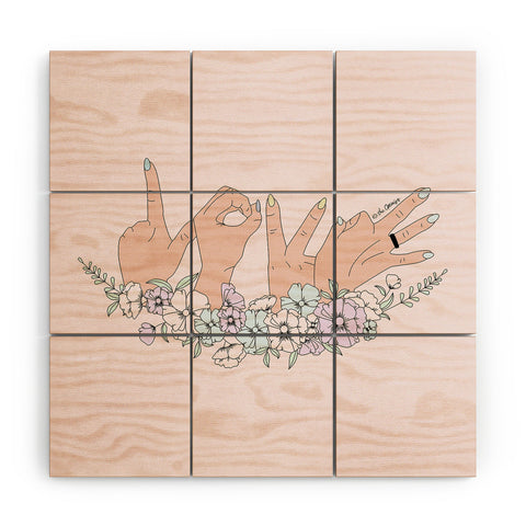 The Optimist Love is LOVE Wood Wall Mural