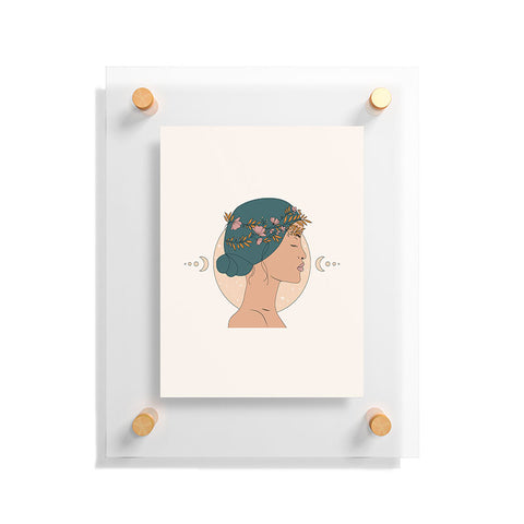 The Optimist Moon Gazing Floating Acrylic Print