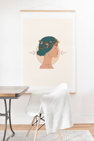 The Optimist Moon Gazing Art Print And Hanger