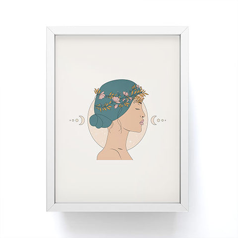 The Optimist Moon Gazing Framed Mini Art Print