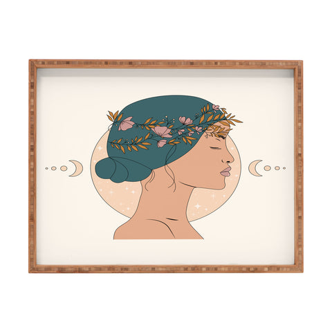 The Optimist Moon Gazing Rectangular Tray