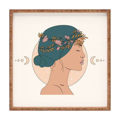 The Optimist Moon Gazing Square Tray