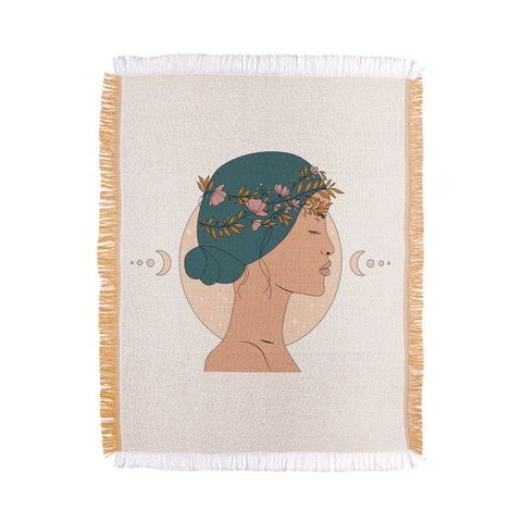 The Optimist Moon Gazing Throw Blanket