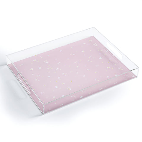 The Optimist My Little Daisy Pattern in Pink Acrylic Tray