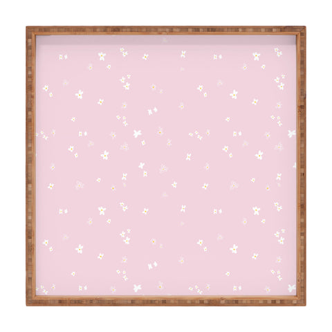 The Optimist My Little Daisy Pattern in Pink Square Tray