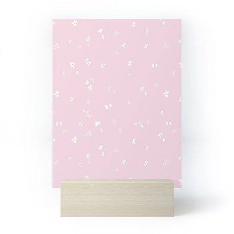 The Optimist My Little Daisy Pattern in Pink Mini Art Print
