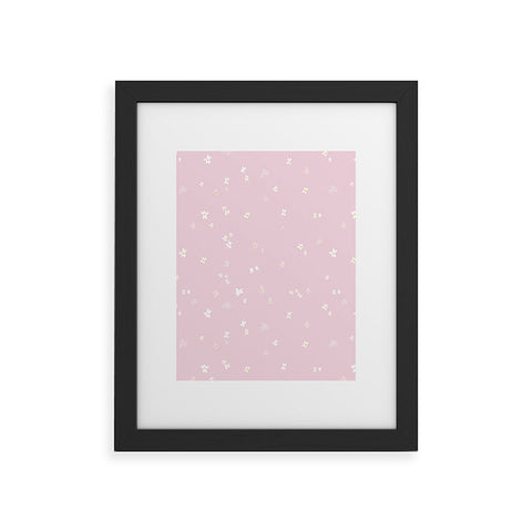 The Optimist My Little Daisy Pattern in Pink Framed Art Print