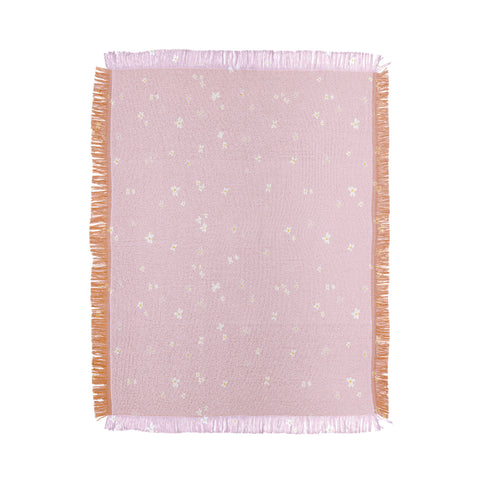 The Optimist My Little Daisy Pattern in Pink Throw Blanket