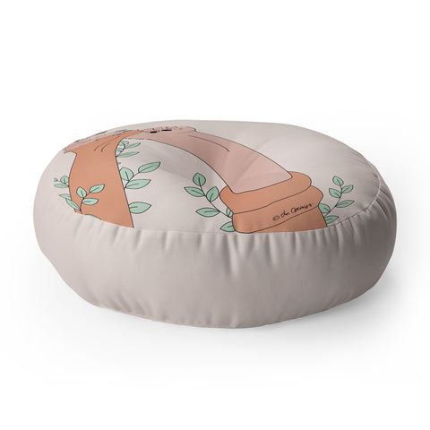 The Optimist Pushing The Limits Floor Pillow Round