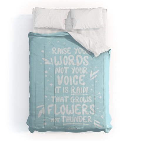 The Optimist Raise Your Words Comforter