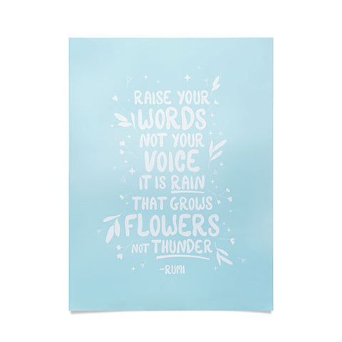 The Optimist Raise Your Words Poster
