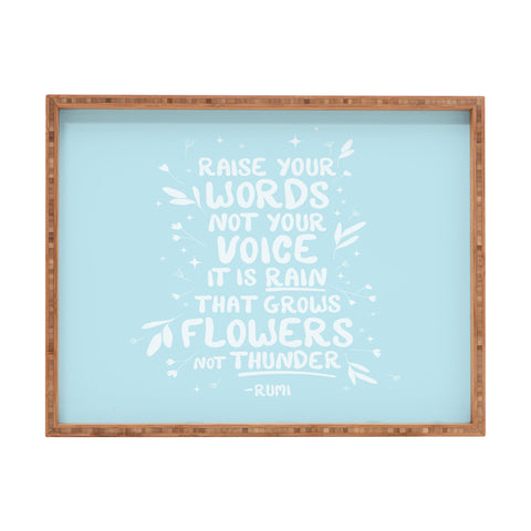The Optimist Raise Your Words Rectangular Tray