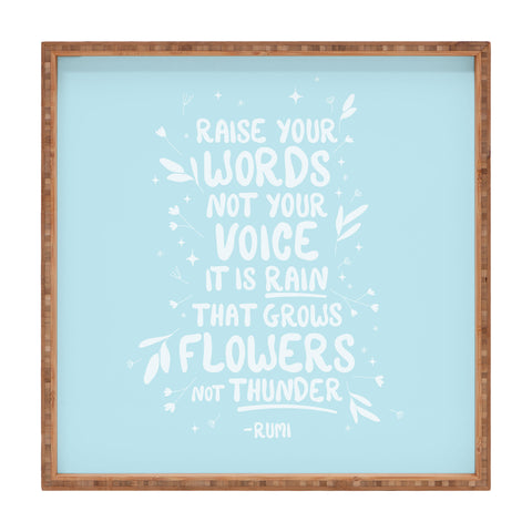 The Optimist Raise Your Words Square Tray