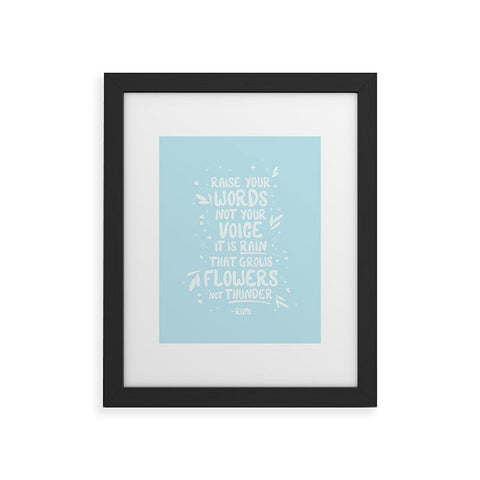 The Optimist Raise Your Words Framed Art Print
