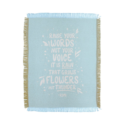 The Optimist Raise Your Words Throw Blanket