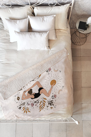 The Optimist Reach The Sun Fleece Throw Blanket