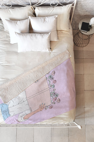 The Optimist Read All About It Fleece Throw Blanket