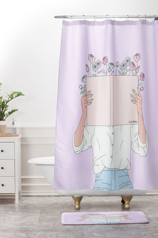 The Optimist Read All About It Shower Curtain And Mat