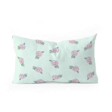 The Optimist Roses All Over Oblong Throw Pillow