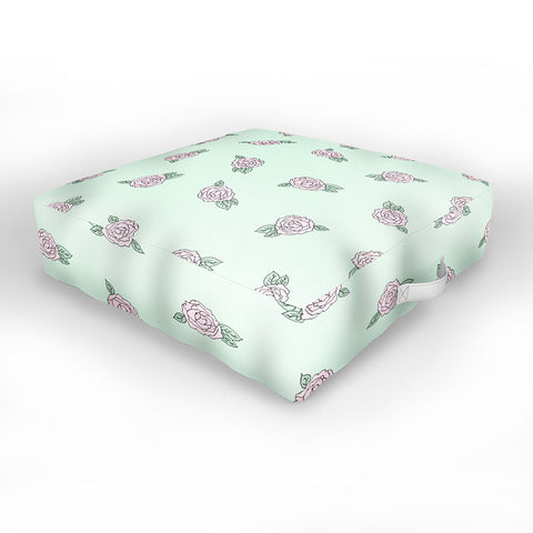 The Optimist Roses All Over Outdoor Floor Cushion