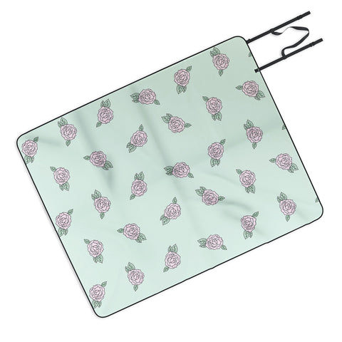 The Optimist Roses All Over Picnic Blanket