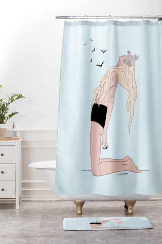 The Optimist Set Your Soul Free Shower Curtain And Mat