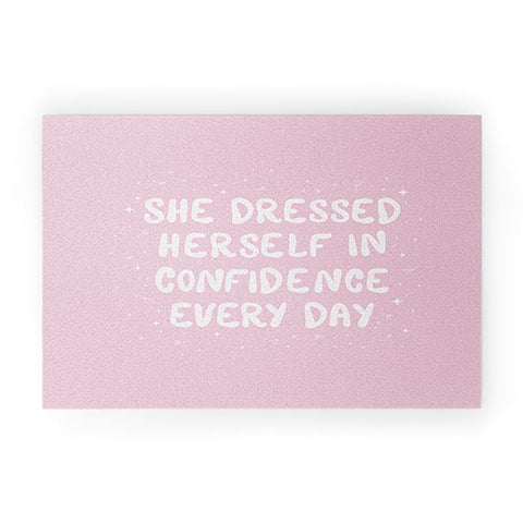 The Optimist She Dressed Herself In Confidence Welcome Mat