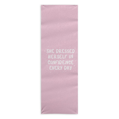 The Optimist She Dressed Herself In Confidence Yoga Towel