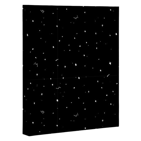 The Optimist Sky Full Of Stars in Black Art Canvas