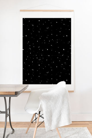 The Optimist Sky Full Of Stars in Black Art Print And Hanger