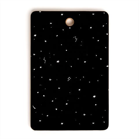 The Optimist Sky Full Of Stars in Black Cutting Board Rectangle