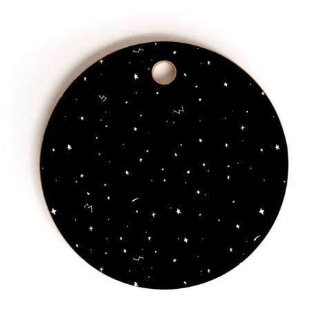 The Optimist Sky Full Of Stars in Black Cutting Board Round