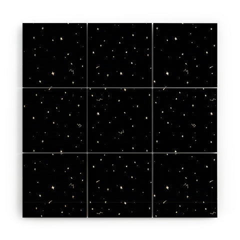 The Optimist Sky Full Of Stars in Black Wood Wall Mural
